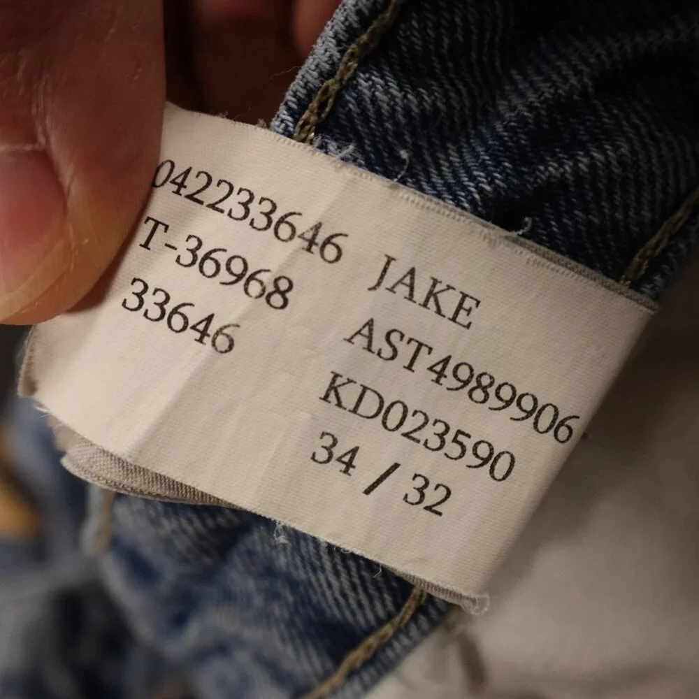 Mavi Jeans Jake Slim Leg Men's 34x32‎ Blue Denim Stonewash